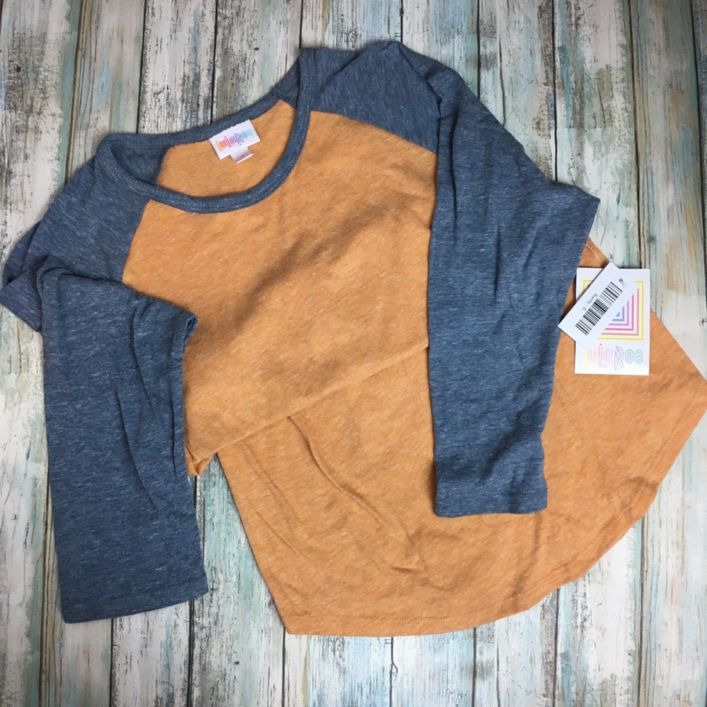 orange and steel blue LuLaRoe Randy, Small